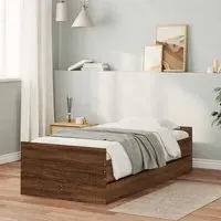Frisco Single Bed with Drawers - Brown, Oak