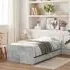Frisco Single Bed with Drawers - Concrete