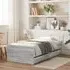 Frisco Single Bed with Drawers - Grey, Oak
