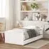 Frisco Single Bed with Drawers - White, Engineered Wood
