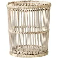 Frisco Waste Bin - Rustic White, Rattan & Bamboo alternate view