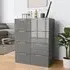 Friso 8 Drawer Chest - Grey, High Gloss