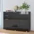 Friso Sideboard with 3 Doors 2 Drawers - Black
