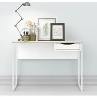 Frosk Laptop Desk with 1 Drawer - White, Oak
