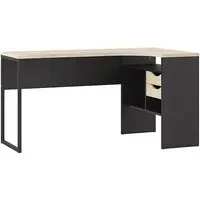 Frosk Laptop Desk with 2 Drawers - Black, Oak
