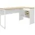 Frosk Laptop Desk with 2 Drawers - White, Oak