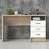 Frosk Laptop Desk with 3 Drawers - White, Oak