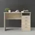 Frosk Laptop Desk with 4 Drawers - Oak