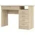 Frosk Laptop Desk with 5 Drawers - Oak