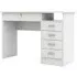 Frosk Laptop Desk with 5 Drawers - White