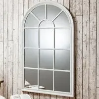 Fulham Window Pane Wall Mirror - White
