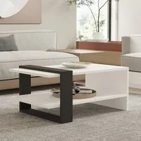 Funda Rectangular Coffee Table with Storage - Anthracite, Melamine alternate view