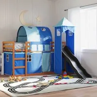 Funner Bunk Bed with Slide - Blue, Brown