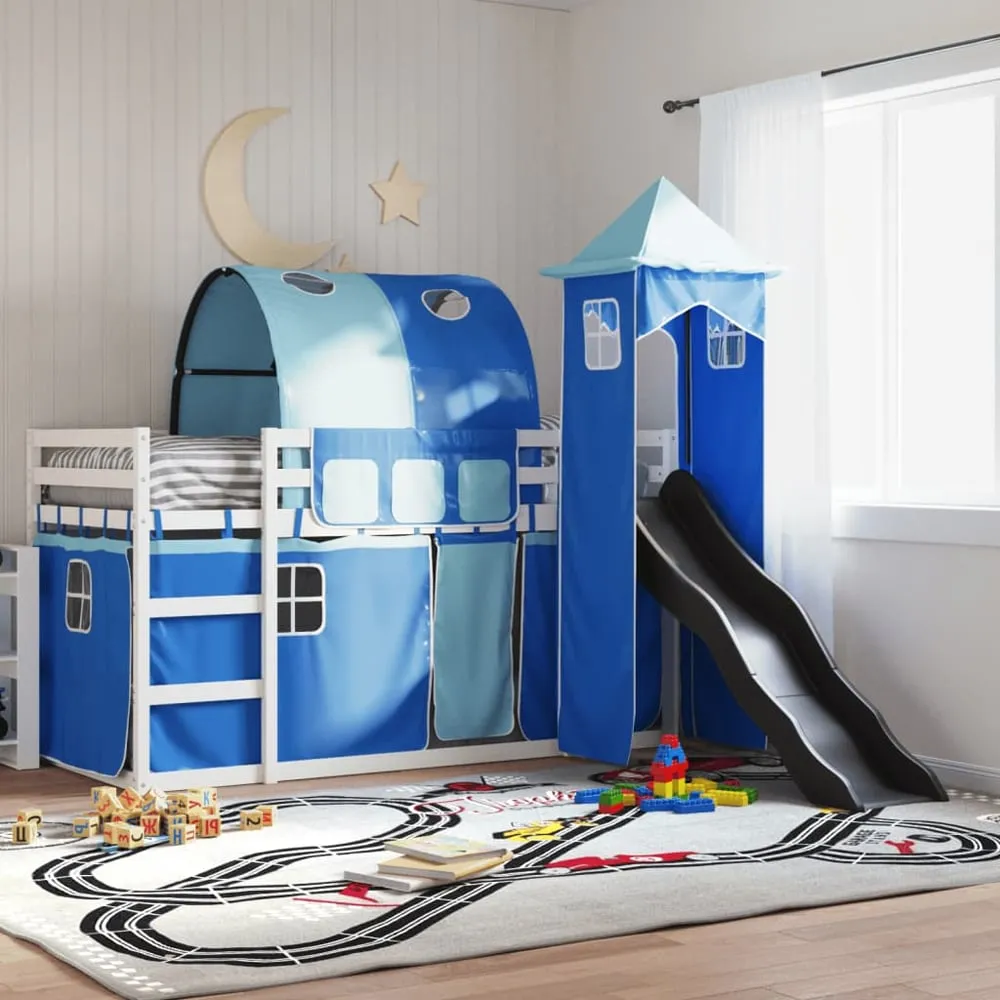 Funner Bunk Bed with Slide - Blue, White