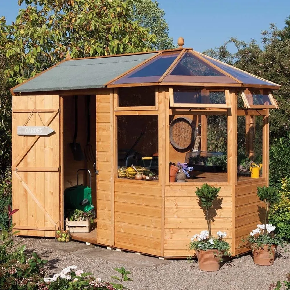 Furnace Wooden Garden Storage Shed - Honey Brown product