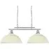 Fusion 2 Light Pendant Light with Dome Shades - Cream, Steel