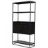 Fusion Wooden Bookcase with 2 Doors - Black
