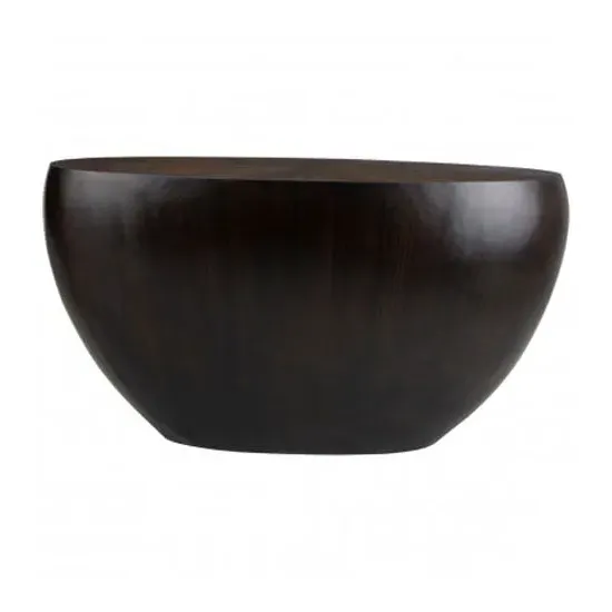 Gabe Oval Console Table with Sunburst Pattern - Natural, Bamboo