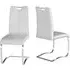Gable Dining Chairs with Chrome Legs - White, Faux Leather