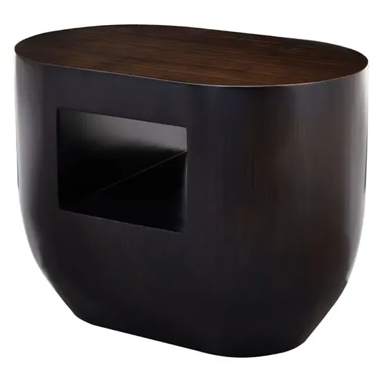 Gablet Oblong Side Table - Dark Brown, Bamboo image