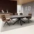 Gabri Extendable Dining Set with 8 Nobo Chairs - Brown, Sintered Stone