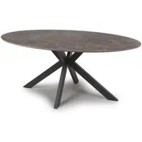 Gabri Oval Dining Table - Black, Sintered Stone