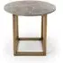 Gabri Round End Table - Grey, Sintered Stone