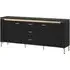 Gaffney LED TV Stand with 3 Drawers - Black, Gold