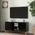 Gafna TV Stand with Storage - Black, Engineered Wood