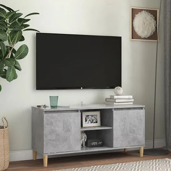 Gafna TV Stand with Storage - Concrete Effect, Engineered Wood image