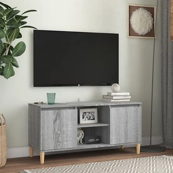 Gafna TV Stand with Storage - Grey Sonoma Oak, Engineered Wood