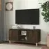 Gafna TV Stand with Storage - Smoked Oak, Engineered Wood