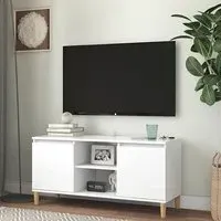 Gafna TV Stand with Storage - White, Engineered Wood