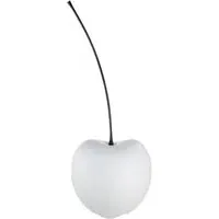 Gaily Large Cherry Sculpture - White, Ceramic