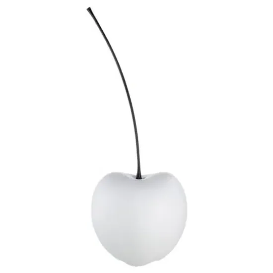 Gaily Large Cherry Sculpture - White, Ceramic
