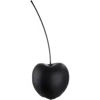 Gaily Small Cherry Sculpture - Black, Ceramic