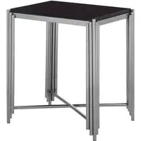 Gakyid Square Side Table - Black, Granite