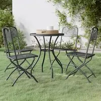 Galax Round 5-Piece Outdoor Dining Set - Anthracite, Metal Mesh alternate view