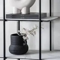 Galax Small Cement Vase - Black