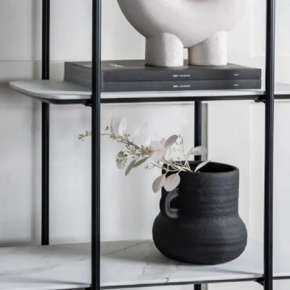 Galax Small Cement Vase - Black image