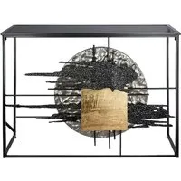Galaxy Art Frame Metal Console Table - Black, Gold alternate view