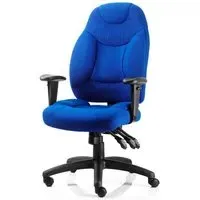 Galaxy Fabric Office Chair with Arms - Blue