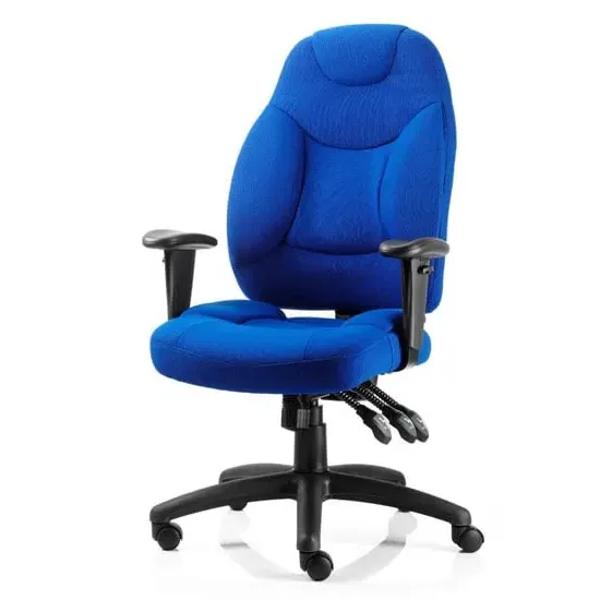 Galaxy Fabric Office Chair with Arms - Blue