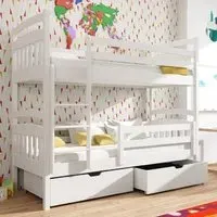 Galena Bunk Bed with Foam Mattress - White