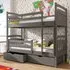 Galena Bunk Bed with Storage - Graphite, Pine
