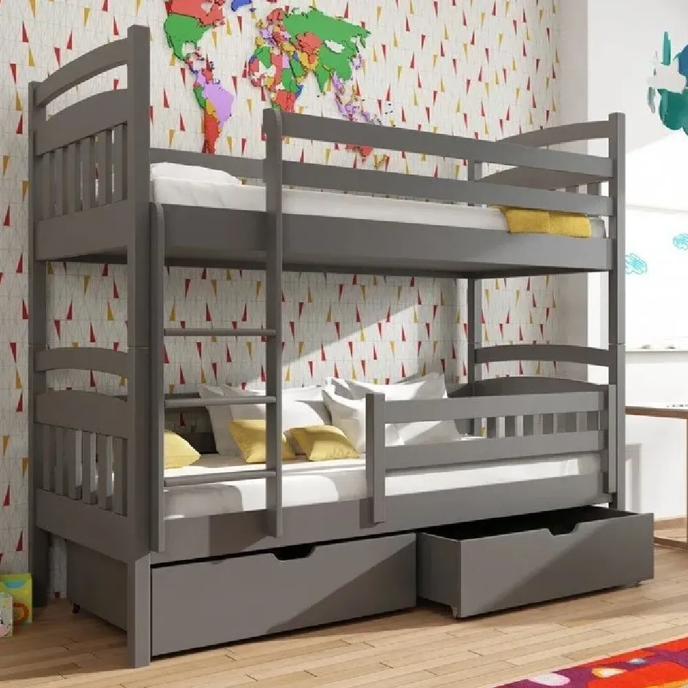 Galena Bunk Bed with Storage - Graphite, Pine image