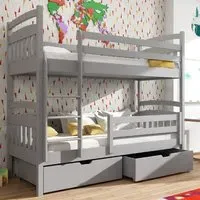 Galena Bunk Bed with Storage - Grey, Pine