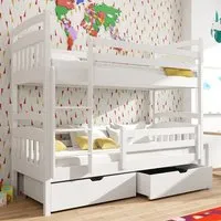 Galena Bunk Bed with Storage - White, Pine