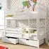 Galena Bunk Bed with Storage - White, Pine
