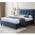 Galena Double Bed Frame - Steel Blue, Fabric